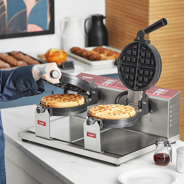 Estella WBMX2A Double Belgian Waffle Maker 120V, 1820W