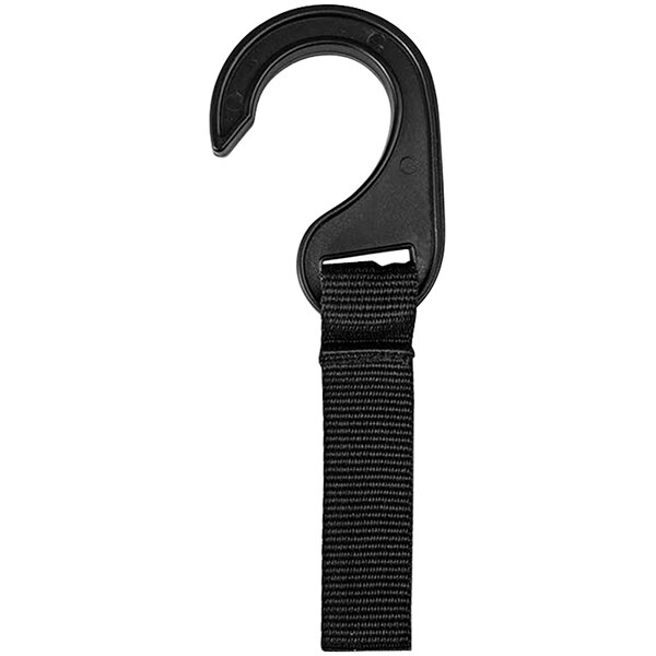 7 Black Heavy-Duty Clothes Hanger Hook with Nylon Strap - 100/Pack