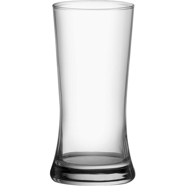 A clear Tango highball glass on a white background.