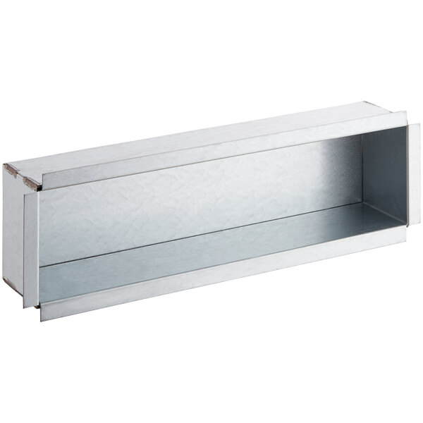 A galvanized steel Micro Matic short sleeve shadow box with a shelf inside.