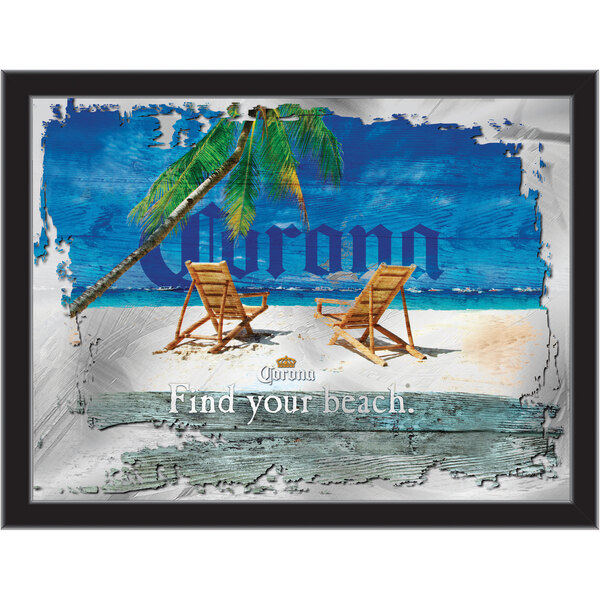 Holland Bar Stool 17" x 22" Corona Chairs on Beach Logo Mirror