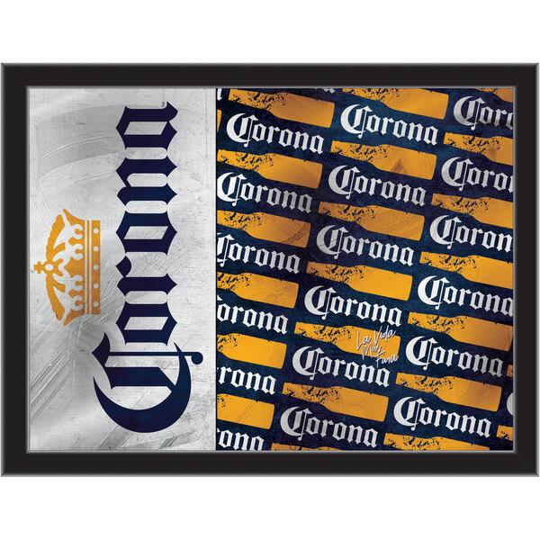 Holland Bar Stool 17" x 22" Corona White Logo with Yellow Bottles