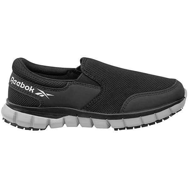 Reebok Work Sublite Women's Black / Gray Soft Toe NonSlip Slip On Work