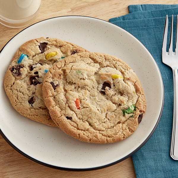 Two Best Maid Chocolate Chip cookies on a plate with a fork.