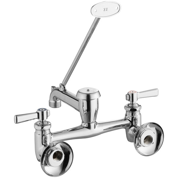Chicago Faucets 897CP WallMounted Manual Sink Faucet with 8" Centers
