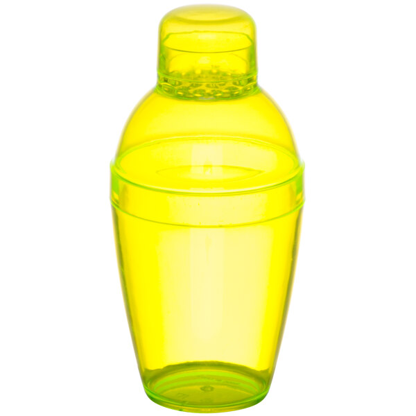 Fineline Quenchers 4101-Y 7 oz. Disposable Yellow Plastic Shaker - 24/Case