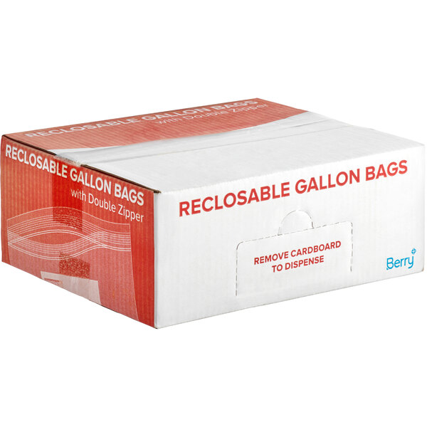 Berry One Gallon Storage Bag with Double Zipper and WriteOn Label 10 9