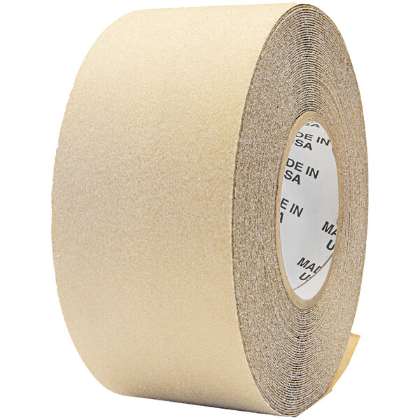 A roll of brown Wooster Flex-Tred anti-slip tape with clear fine grit surface.