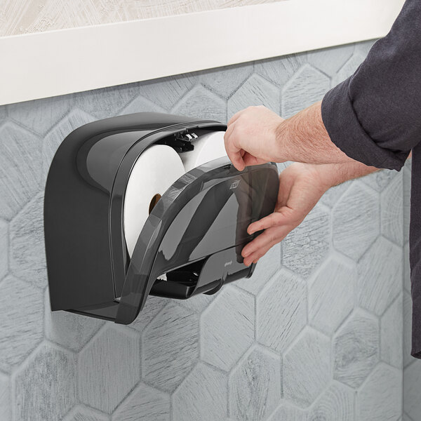 Tork Opticore 565528 High Capacity Black Double Roll Toilet Tissue 