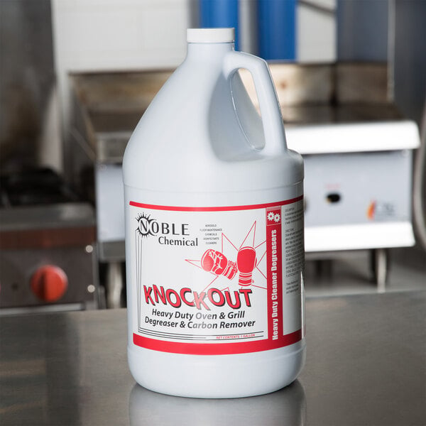 Noble Chemical 1 Gallon Knockout Concentrated Liquid Heavy Duty Oven & Grill Degreaser & Carbon Remover