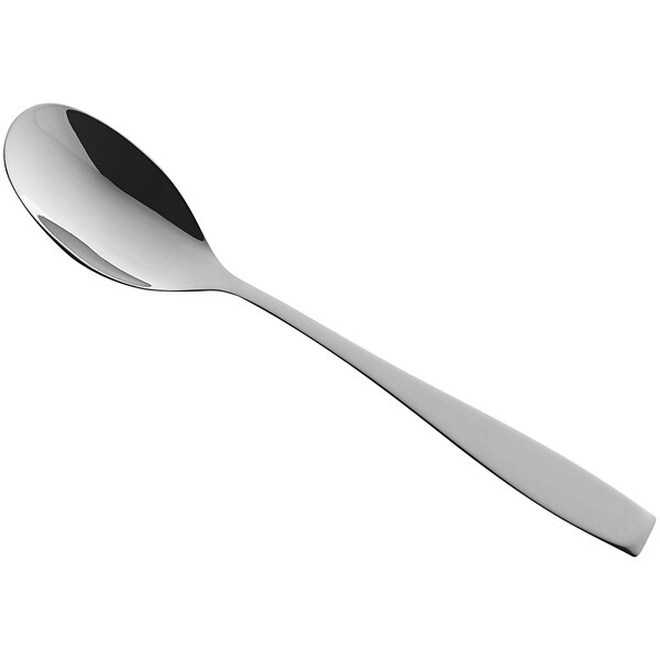 A RAK Porcelain stainless steel teaspoon with a silver handle on a white background.