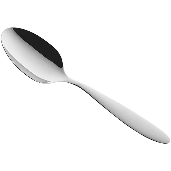 A RAK Porcelain stainless steel serving spoon with a long silver handle.