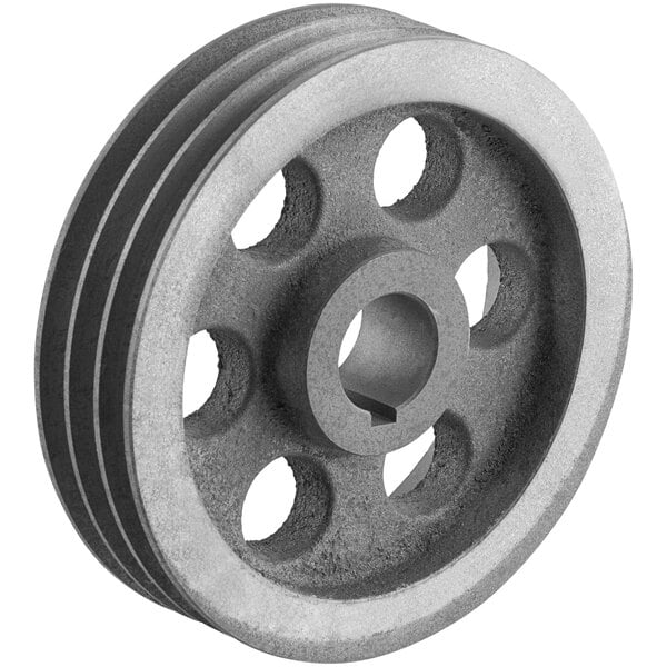 A close-up of a white Estella lower belt wheel for SM80.