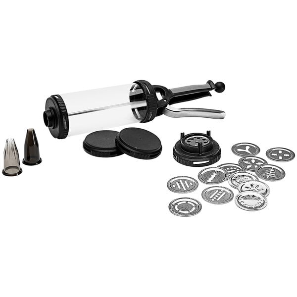  de Buyer LE TUBE Pastry Press - Includes 13 Cookie Discs & Two  Tips - Easy to Use - Dishwasher & Freezer Safe - Made in France: Bakeware:  Home & Kitchen