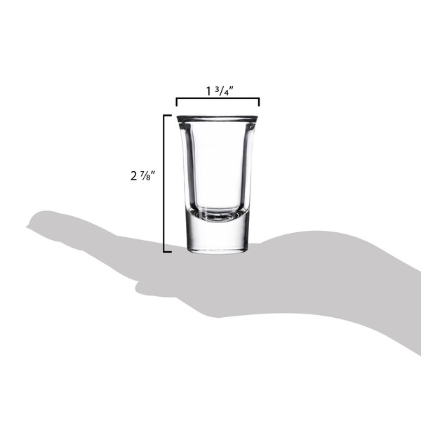 Libbey 5033 1 oz. Tall Shot Glass with 28 mL Pour Line 12/Case