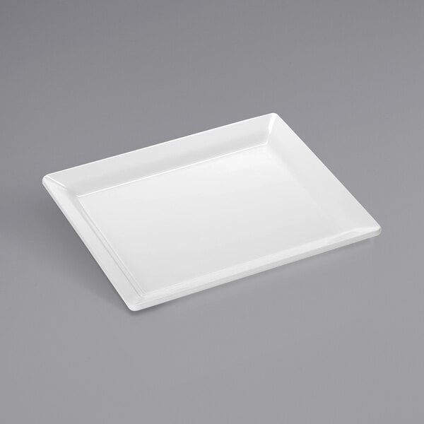 An American Metalcraft white rectangular melamine platter.