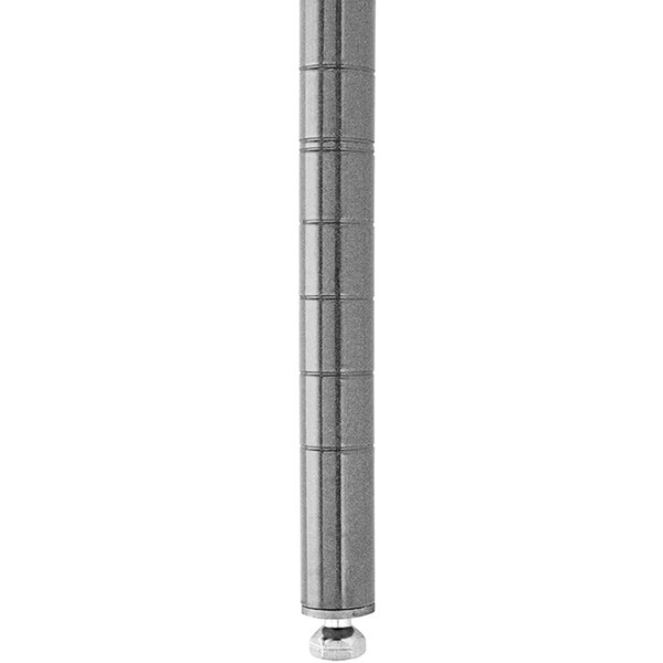 A gray Metro Super Erecta metal post with a silver screw on the end.