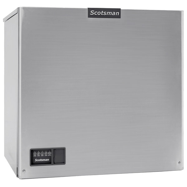 A Scotsman Prodigy Elite water cooled ice machine with a black and silver control panel.