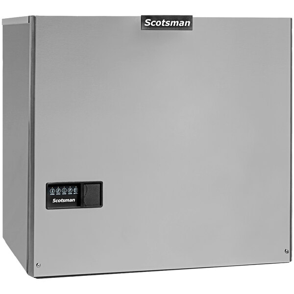A Scotsman Prodigy Elite remote low-side cooled ice machine with buttons.