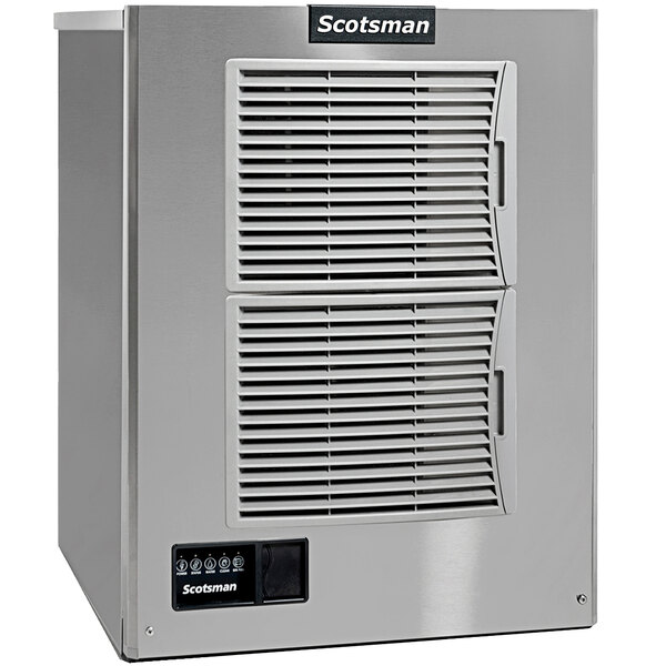 A close-up of the grey rectangular vent on a Scotsman Prodigy ice machine.