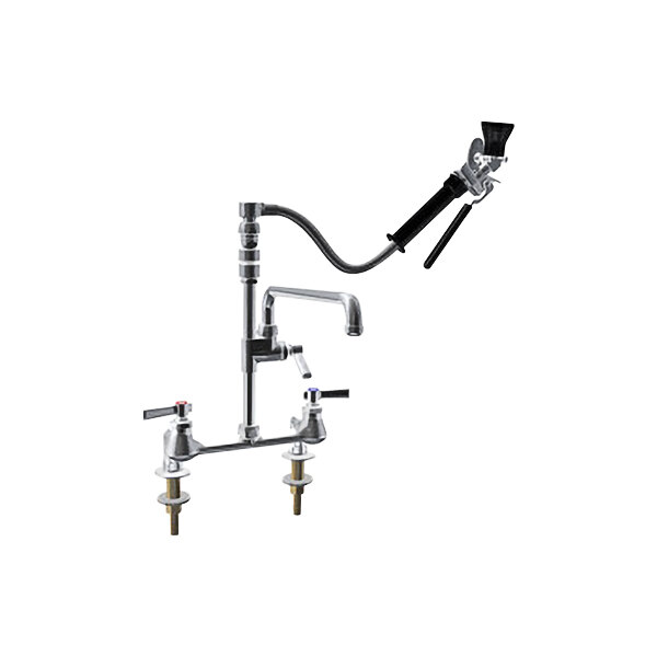 Chicago Faucets 509SSVBL12XKCAB DeckMounted PreRinse Faucet with 8