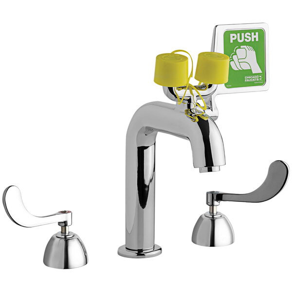Chicago Faucets 8452ABCP DualHandle Safety Eyewash / Faucet