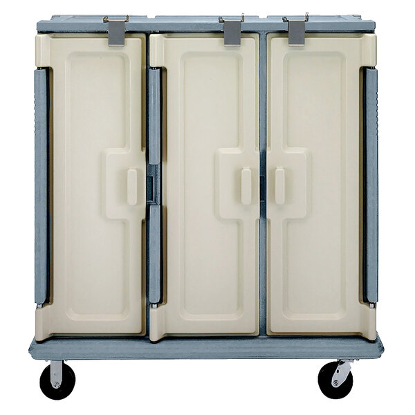 Cambro MDC1520T30401 Slate Blue 3 Compartment Meal Delivery Cart 30 Tray