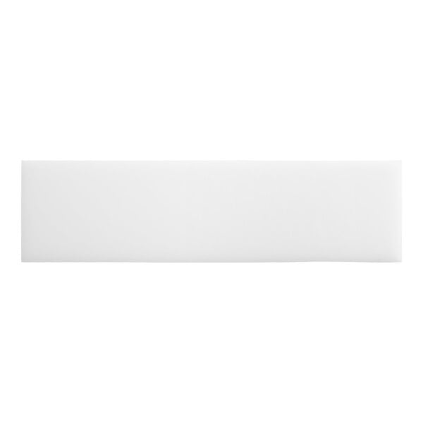 A white rectangular object with a black border on a white background.