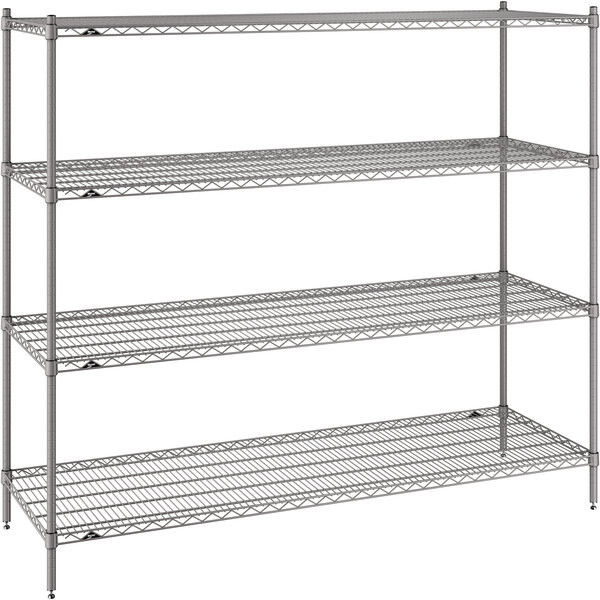 Metro Super Erecta 24" x 72" x 63" Gray Stationary Shelving Unit Kit