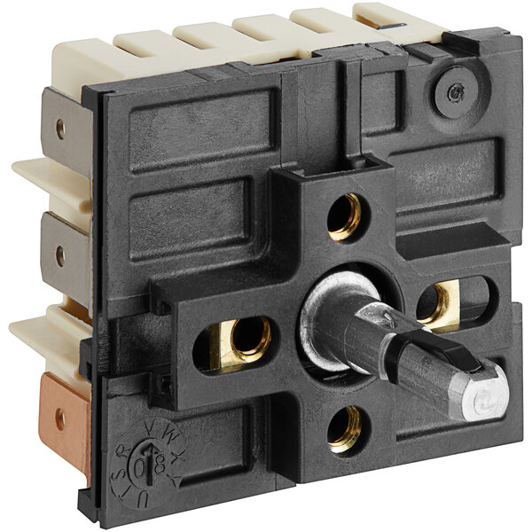 A black and white Robertshaw 5500 M Series Infinite Switch with a metal part.