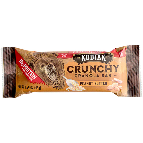 Kodiak Cakes 2Count (1.59 oz.) Peanut Butter Crunchy Granola Bar 48/Case