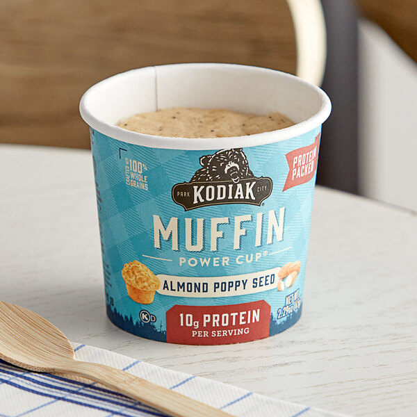 Kodiak Cakes Almond Poppy Seed Minute Muffin Cup 2.29 oz. 12/Case