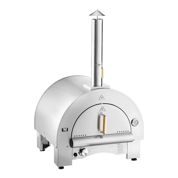 Backyard Pro 31 3/4 Stainless Steel Wood-Fired Outdoor Countertop Pizza  Oven