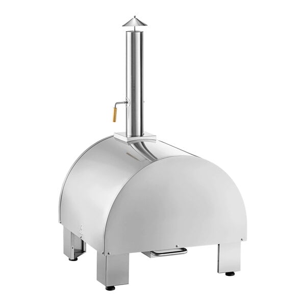 Backyard Pro 31 3/4 Stainless Steel Wood-Fired Outdoor Countertop Pizza  Oven