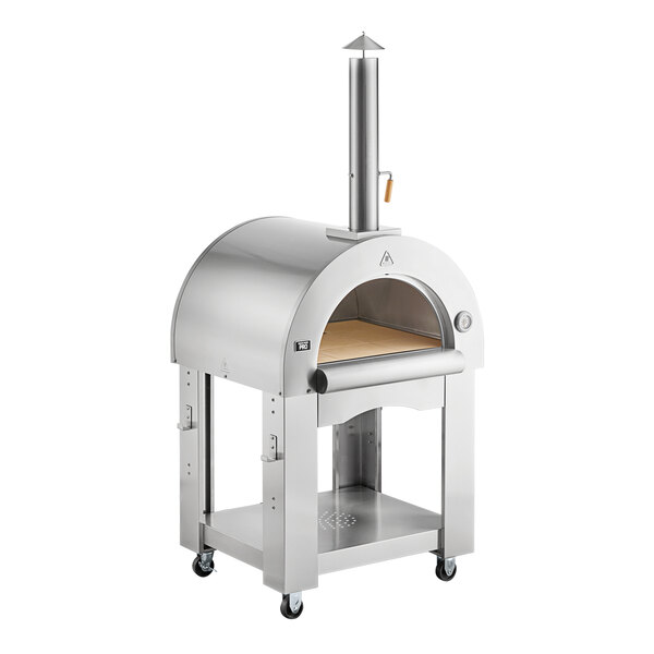 Backyard Pro 38 1/2" Stainless Steel WoodFired Outdoor Pizza Oven with
