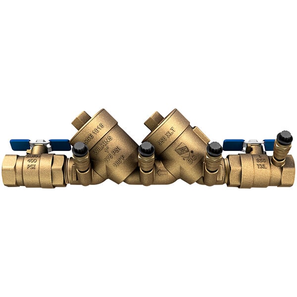 The Zurn Double Check Valve Backflow Preventer with brass check covers.