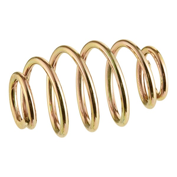 A set of three gold colored metal springs.