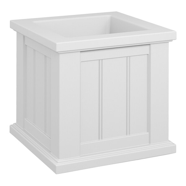 Jardinière Rectangle Mayne Cape Cod Noir - 61x28x28cm | Réservoir Eau Intégré & Polyéthylène