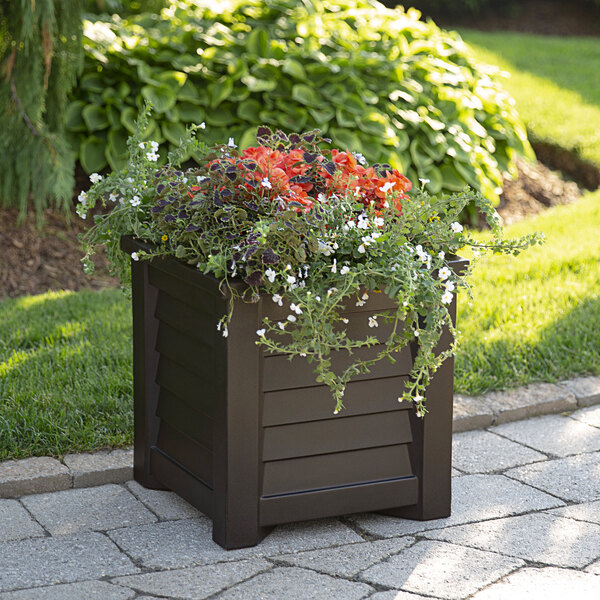 Fioriera MAYNE Fairfield In Resina, Colore Espresso – Con Serbatoio D'Acqua E Protezione UV - 2