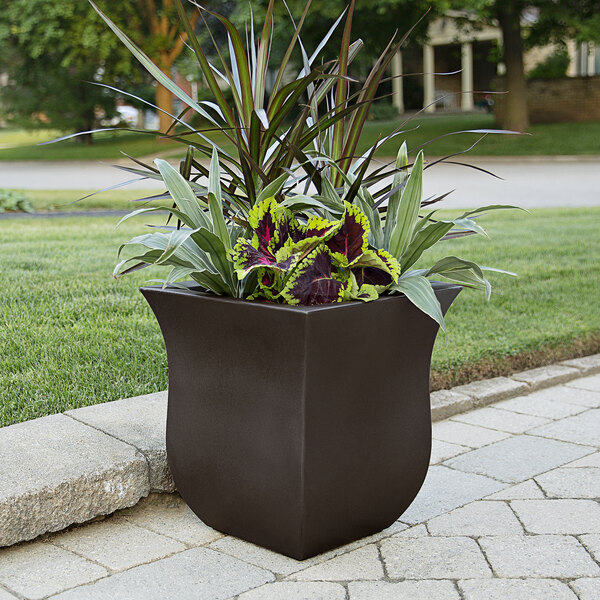 Mayne Valencia 16" x 16" x 18" Espresso Planter