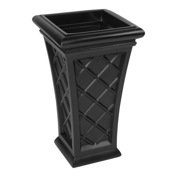 Mayne 16" x 16" x 28" Black Planter