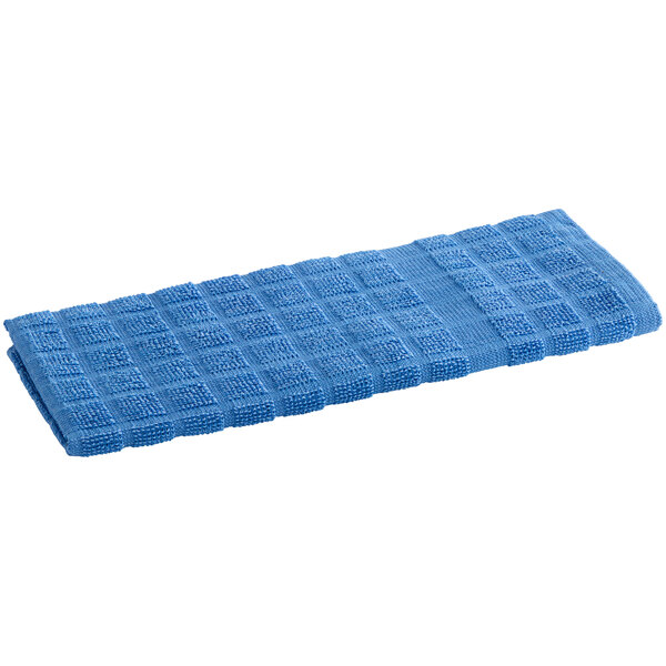 Linteum Textile Kitchen Towel Rag with Blue Stripe - 100% Cotton