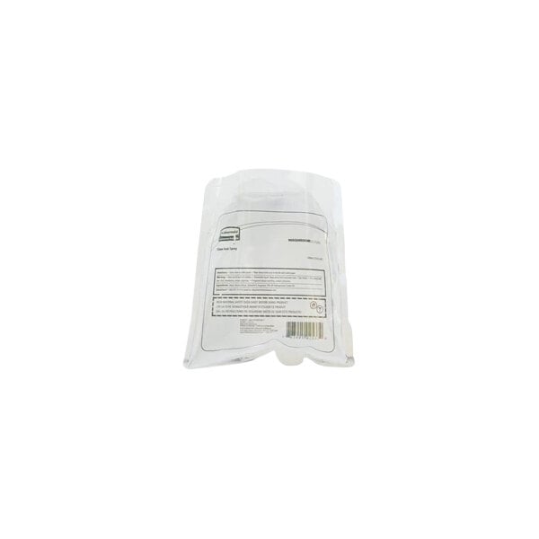 A plastic bag with a label for Rubbermaid Clean Seat Surface Cleaner Spray Refill.