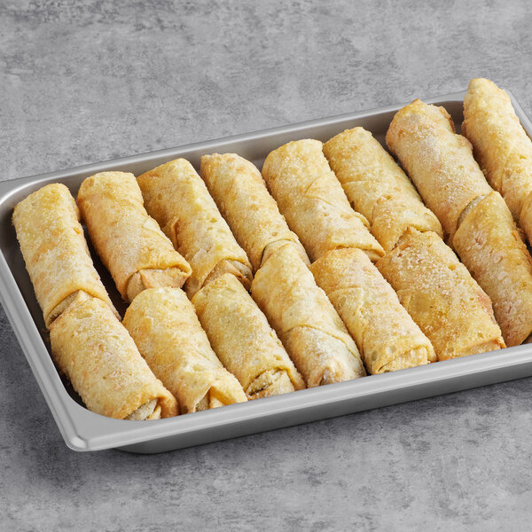 The Gourmet Egg Roll Co. 3 oz. Spinach and Cheese Egg Roll 60/Case