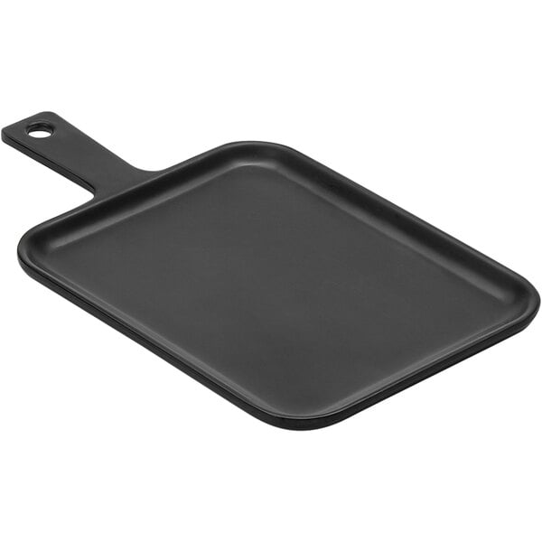 American Metalcraft MB93 82 oz. Black Round Faux Cast Iron Melamine Serving  Bowl with Handles