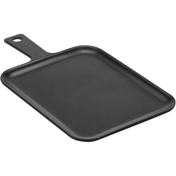 An American Metalcraft black rectangular serving peel with a handle.