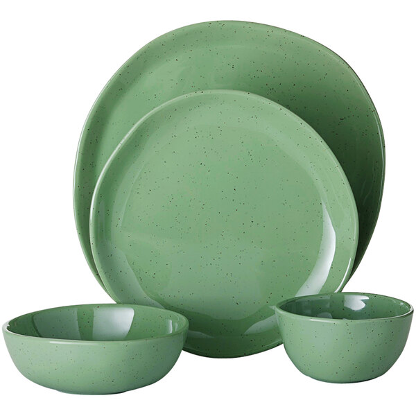 American Metalcraft Crave 4Piece Sage Melamine Place Setting
