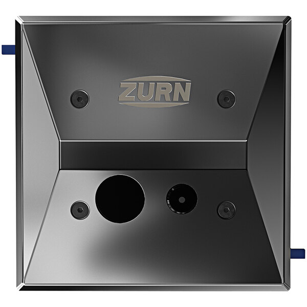 A Zurn Connected Sensor Flush Valve Retrofit Kit in a black and white box with two buttons.
