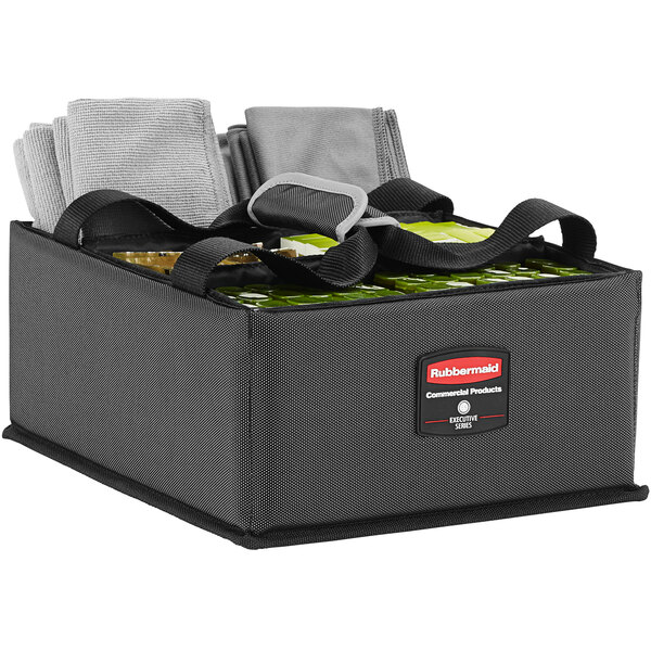 Rubbermaid Executive 1902468 Large Gray Quick Cart Housekeeping Caddy