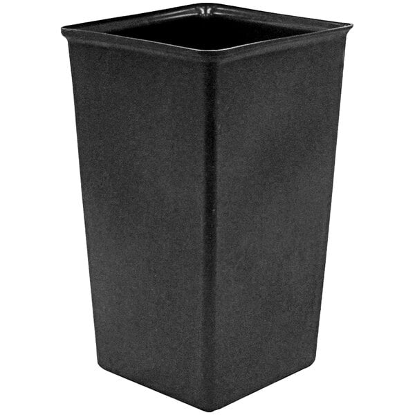 A black square container with a lid.